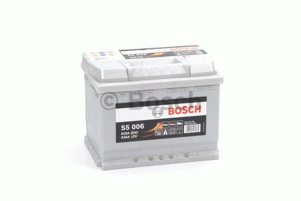 Akumulators Bosch S5006  12V  63AAh  610A  242x175x190mm  0092S50060