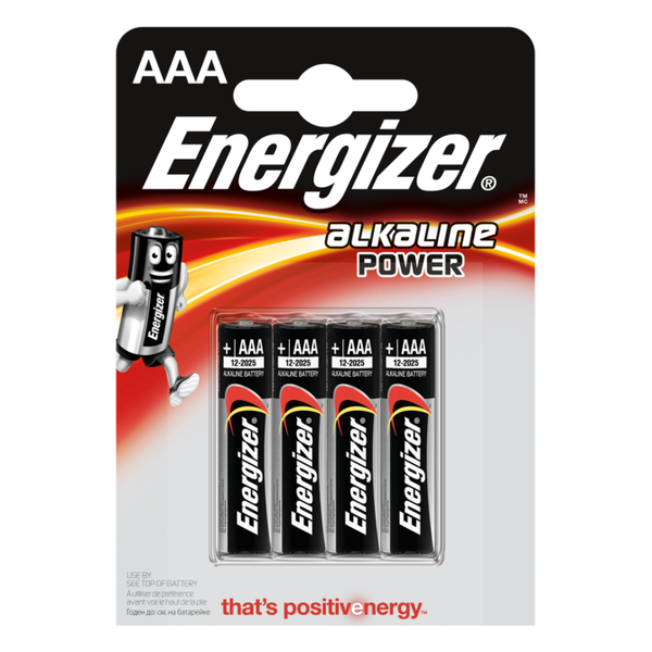 Baterijas Energizer AAA 4PACK  636165 Alkaline Power