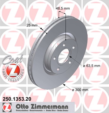 Bremžu disks 250.1353.20