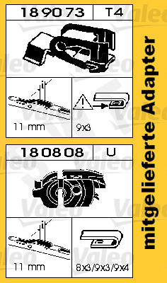 Logu tīrītāju slotiņa 116114 530MM 117110