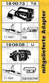 Logu tīrītāju slotiņa 116114 530MM 117110