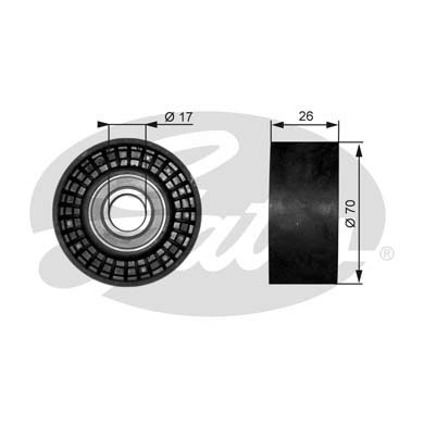 Rullītis T38018 plastmasas EM946A  58609  E2Y8609BTA   70x26mm  532006320   04863737 Voyager 95-01