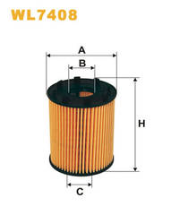 Filtrs eļļas WL7408 HU713/1X