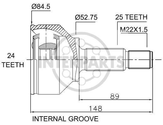 Granāta OJ-1389 151511 151490 Ford Focus 01-04; Transit Connect 02-> 25/53/24