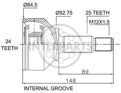 Granāta OJ-1389 151511 151490 Ford Focus 01-04; Transit Connect 02-> 25/53/24