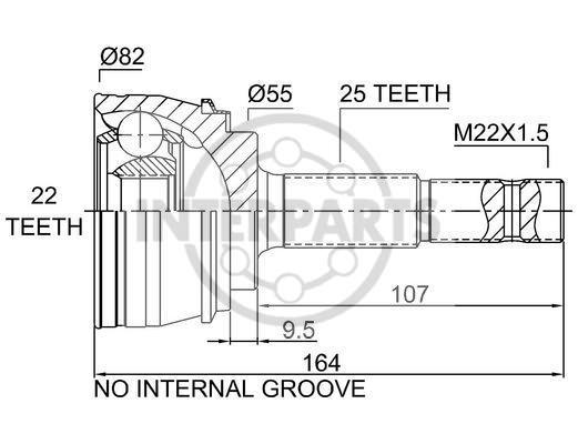 Granāta OJ-0127 151163 24432 Nissan Sunny 90-95