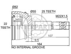 Granāta OJ-0127 151163 24432 Nissan Sunny 90-95