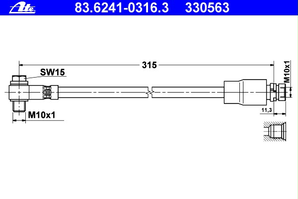 bremžu šļauka 83.6241-0316.3