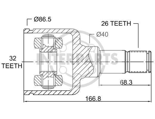 GRANĀTA IJ-6020 =14-016020 Ford Mondeo 93-00 26/40/32