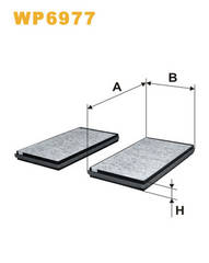 salona filtru komplekts  (2gab.) WP6977   B4B012CPR-2X
