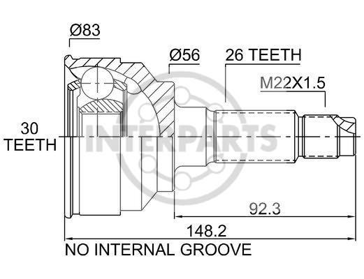 Granāta OJ-0484 151304 151146 Mazda 323 89- 98 1.8 1.6d ; MX3 92-98 ; MX5 98-05