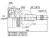 Granāta OJ-1437 151051 21427 Opel Zafira 99-05 Astra 91-04; Vectra 88-99 ; Calibra abs29 33/52/25