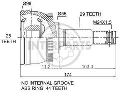 Granāta OJ-0179 Nissan X-trail 2.0 ; 01->03->