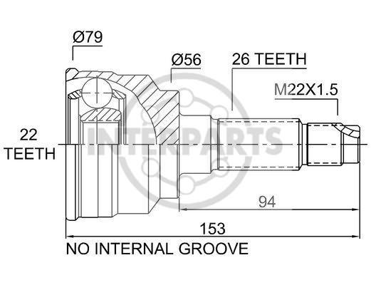 Granāta OJ-0470 151141 21033 Mazda 323 87-98; MX3 91-94 ; MX5 94-05 1.6 1.8