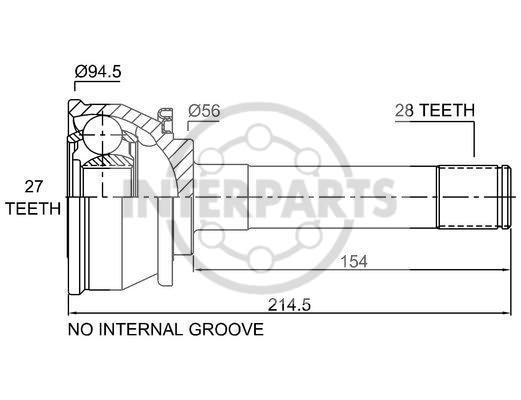 Granāta OJ-0605 12-080605 GI-514 24213 Mitsubishi Pajero 82-00 ; Pajero Sport 96-03 28/56/27