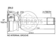 Granāta OJ-0605 12-080605 GI-514 24213 Mitsubishi Pajero 82-00 ; Pajero Sport 96-03 28/56/27