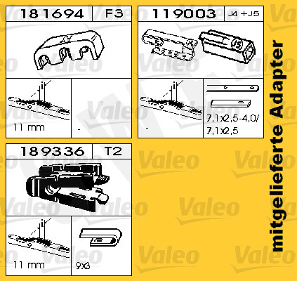 Logu tīrītāju slotiņa SWF116128 450MM