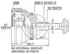 granāta OJ-1681 151174 22591 Audi 100 ,S4, Quatro 90-94 ; A6,S6, Quatro 94-97 abs45 38/59.5/27