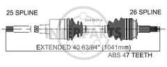 Pusass CH-8-22-211A 20147 /8270 Chrysler Voyager 84-95 abs47 26/1041/25 labā