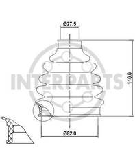 PU.GUMIJA BT-268 27.5X82X110