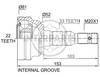 Granāta OJ-1414 151287 21195 Opel Astra G 1.4,1.6,1.7d 98-04 33/52/22