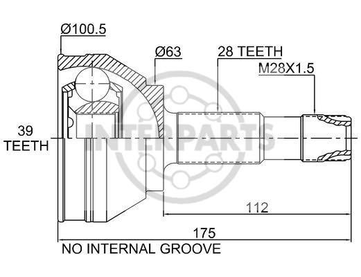 GARNĀTA OJ-1755 151120 20986 Citroen Jumper 94-01; Fiat Ducato 94-02; Peugeot Boxer 94-02 28/63/39