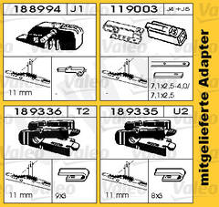 Logu tīrītāju slotiņa SWF116602 450MM sp