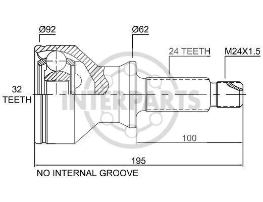 Granāta OJ-1600 tdr100790 Land Rover Discovery 98-04 24/62/32