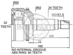 Granāta OJ-1697 stc3204 LandRover Range Rover 94-02 abs60 24/62/32