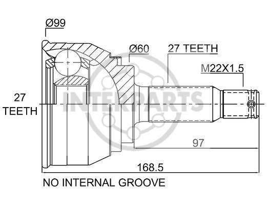 Granāta OJ-0618 12-080618 21176 GI-527 Mitsubishi Pajero 90-00 ; Diamante,Sigma 90-96 27/60/27