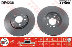 Br.disks DF4238 610.3701.00 VOLVO D285.5mm