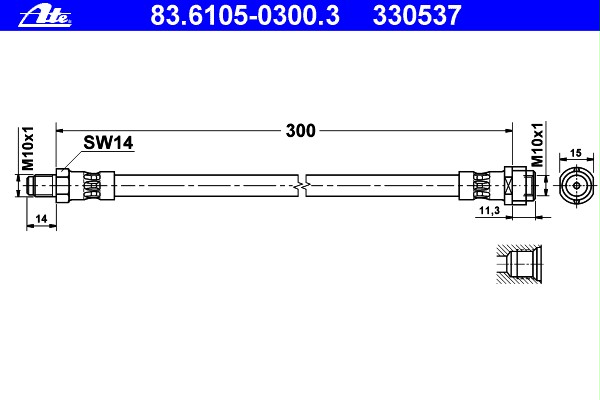 bremžu šļauka 83.6105-0300.3
