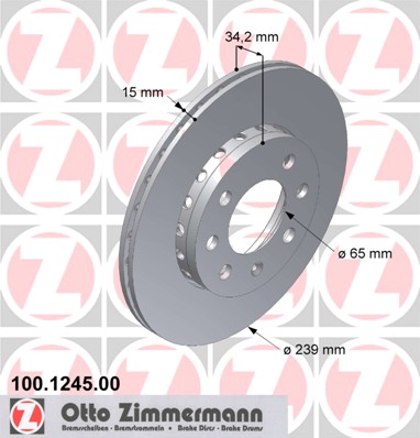 bremžu disks 100.1245.00  DF4205