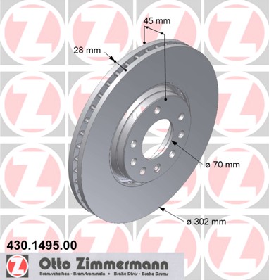 Bremžu disks 430.1495.00