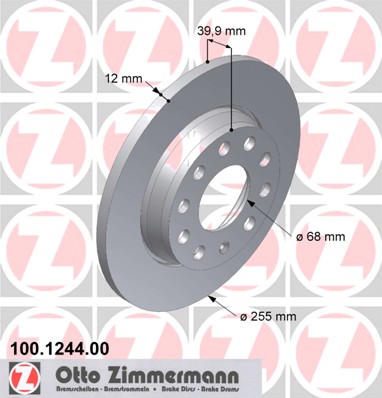 Bremžu disks 100.1244.20