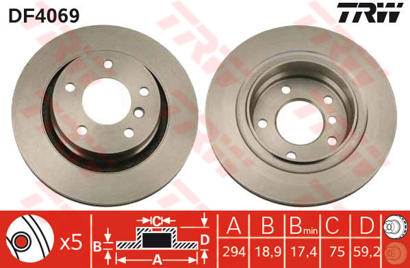 bremžu disks DF4069