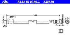 bremžu šļauka  83.6115-0380.3  V30-4117  2204200048  630-859901  