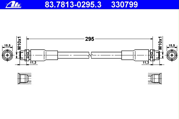 Bremžu šļauka 83.7813-0295.3  L245  854767