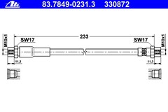 bremžu šļauka 83.7849-0231.3