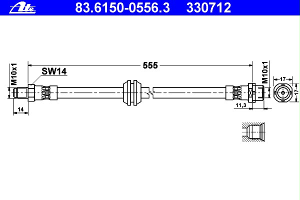 bremžu šļauka 83.6150-0556.3