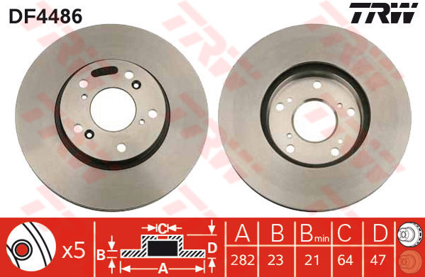 Bremžu disks DF4486