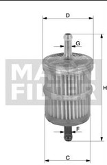 degvielas filtrs WK613/1 WF8032 FIAT KL86