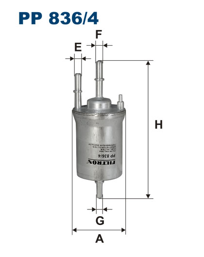 degvielas filtrs PP836/4 WF8317 KL176/6D Ar vārstu!