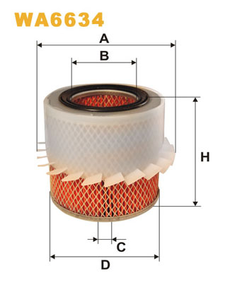gaisa filtrs WA6634