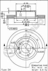 BREMŽU DISKS 09.5889.10 15-5889