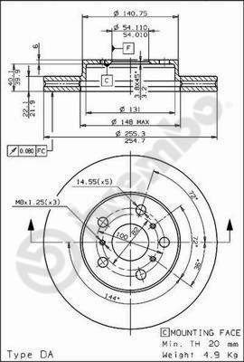 BREMŽU DISKI 09.6803.10 15-6803X