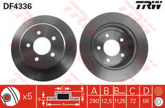 aizm. bremžu  disks DF4336   155.3904.00 76650