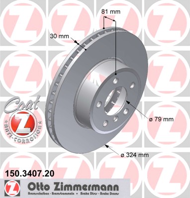 Bremžu disks 150.3407.20