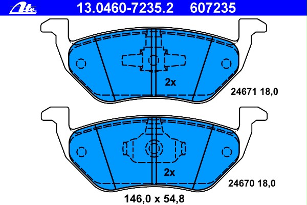 BR.KLUčI  ATE/13.0460-7235.2 1125.00 FORD RANGER