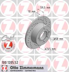 bremžu disks 100.1205.52    AUDI SPORT Coat Z